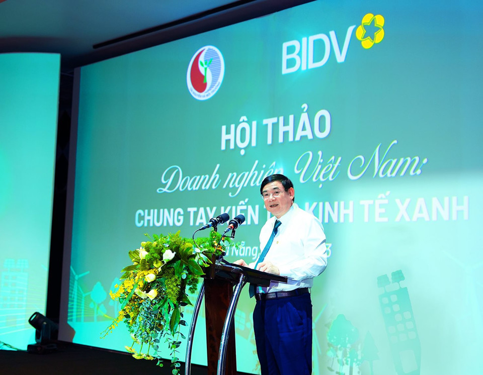 &Ocirc;ng Phan Đức T&uacute; - Chủ tịch HĐQT BIDV chia sẻ tại Hội thảo.