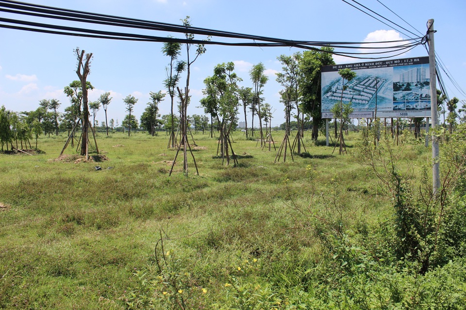 Một dự án bỏ hoang tại xã Tiền Phong, huyện Mê Linh). Ảnh: Doãn Thành