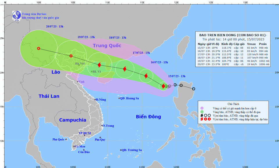 Tin mới nhất về bão số 1 của năm 2023 (bão TALIM) - Ảnh 1