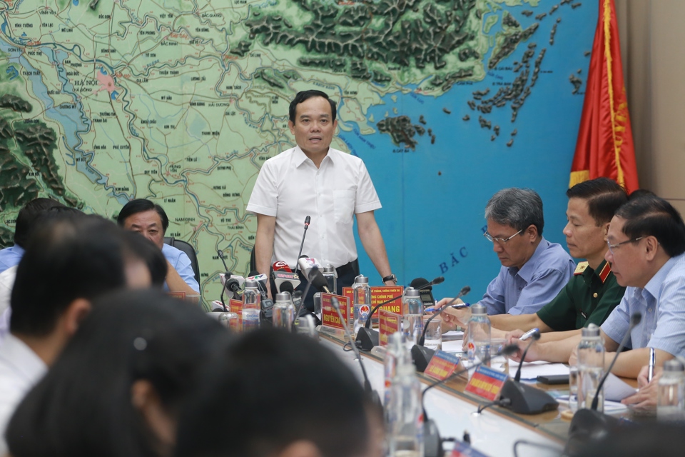 Ph&oacute; Thủ tướng Trần Lưu Quang ph&aacute;t biểu chỉ đạo tại cuộc họp.