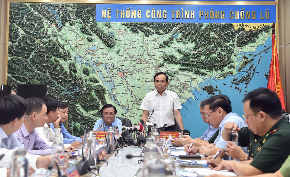 Phó Thủ tướng Chính phủ Trần Lưu Quang phát biểu tại cuộc họp. Ảnh: Hải Minh