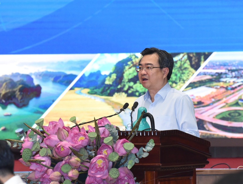 Bộ trưởng Bộ X&acirc;y dựng Nguyễn Thanh Nghị ph&aacute;t biểu tại hội nghị.&nbsp;