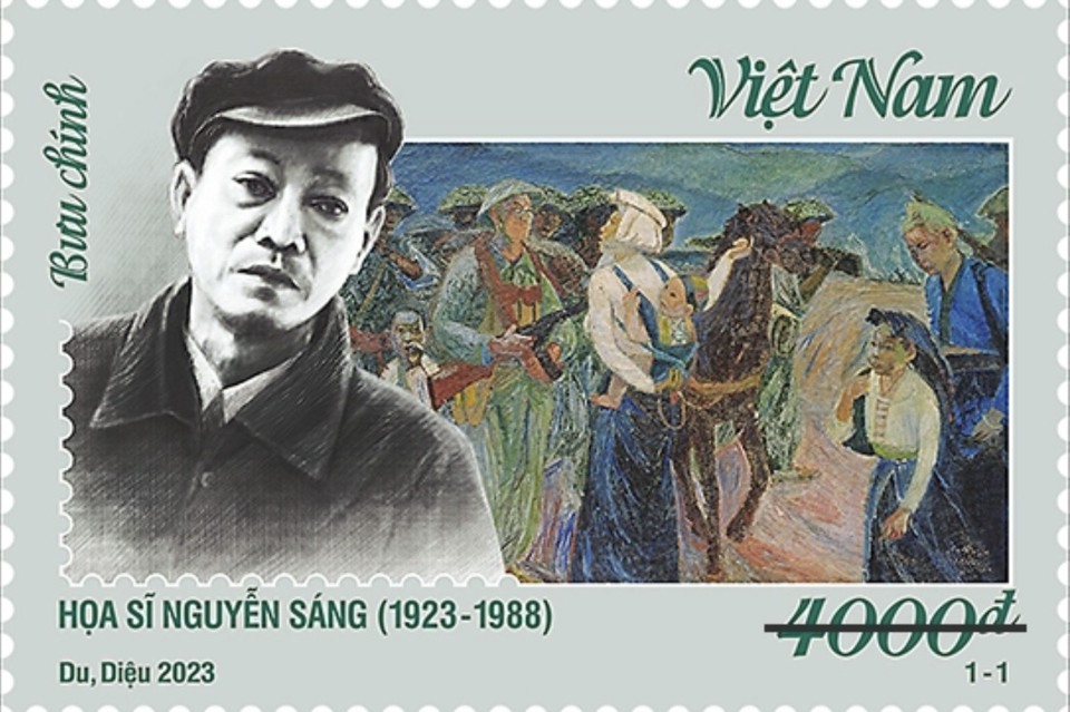 &nbsp;Bộ tem&nbsp;&ldquo;Kỷ niệm 100 năm sinh họa sĩ Nguyễn S&aacute;ng (1923 - 2023)&rdquo;.