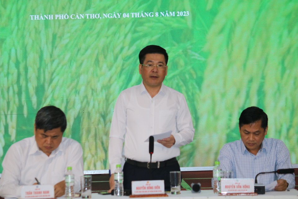 Bộ trưởng Nguyễn Hồng Di&ecirc;n ph&aacute;t biểu tại hội nghị