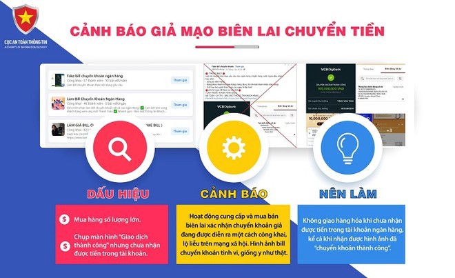 Dấu hiệu nhận biết v&agrave; c&aacute;ch ph&ograve;ng tr&aacute;nh giả mạo bi&ecirc;n lai chuyển tiền.