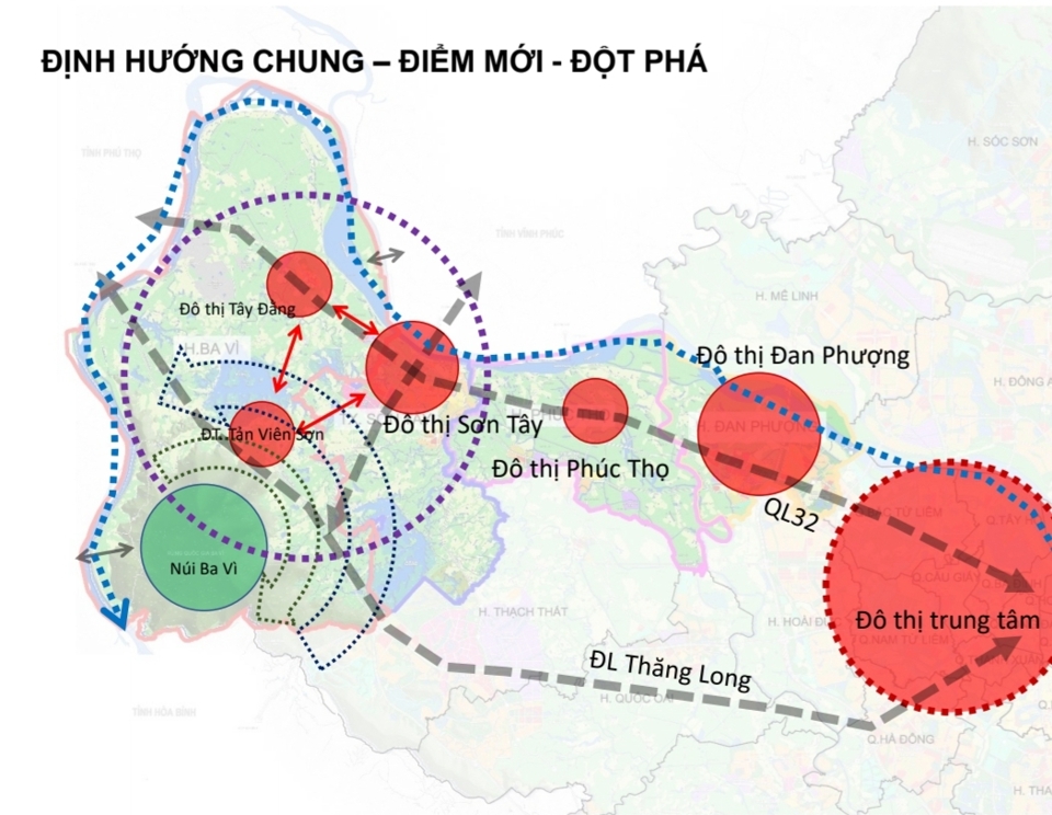 Đề xuất định hướng ph&aacute;t triển c&aacute;c v&ugrave;ng đ&ocirc; thị tại&nbsp;Sơn T&acirc;y, Ba V&igrave;, Ph&uacute;c Thọ v&agrave; Đan Phượng&nbsp;