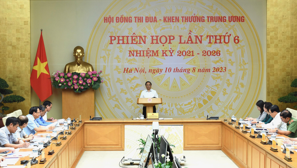 Thủ tướng Chính phủ Phạm Minh Chính phát biểu tại phiên họp. Ảnh: Trần Hải