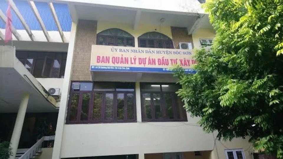 Trụ sở Ban Quản l&yacute; dự &aacute;n đầu tư x&acirc;y dựng huyện S&oacute;c Sơn.