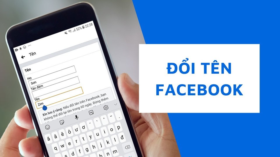 Người d&ugrave;ng c&oacute; thể đổi t&ecirc;n Facebook dễ d&agrave;ng bằng điện thoại di động