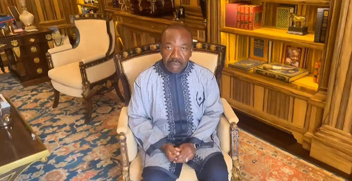 Tổng thống Gabon xuất hiện trong&nbsp;đoạn video.&nbsp;Ảnh:&nbsp;AFP