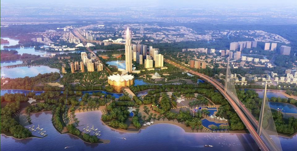 Phối cảnh dự án thành phố thông minh tại huyện Đông Anh, Hà Nội.