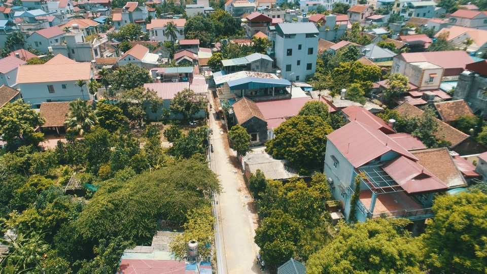 Quang cảnh x&atilde; Ho&agrave; X&aacute; (Ứng Ho&agrave;, H&agrave; Nội). Ảnh: Lại Tấn.