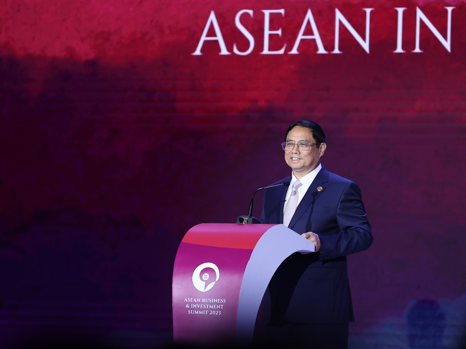 Thủ tướng nhấn mạnh một số định hướng chiến lược để ASEAN c&oacute; thể tiếp tục ph&aacute;t huy vai tr&ograve;, vị thế - Ảnh: VGP/Nhật Bắc &nbsp;