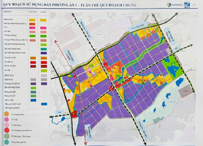 Quy hoạch sử dụng đất phương &aacute;n 1.