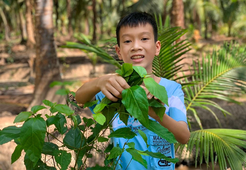 Em Đ&agrave;o Khương Duy tại qu&ecirc; nh&agrave; Bến Tre.