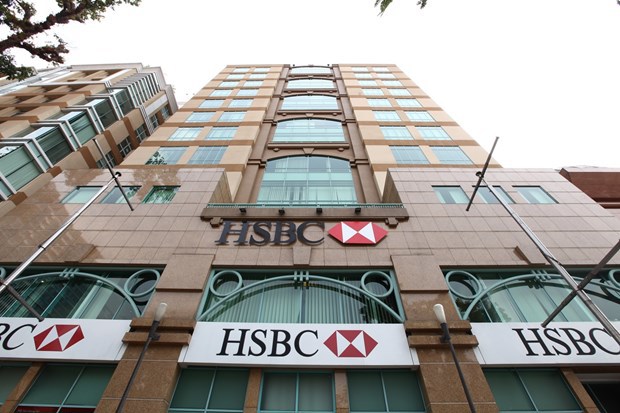 Trụ sở Ng&acirc;n h&agrave;ng HSBC. (Ảnh: PV/Vietnam+) &nbsp;