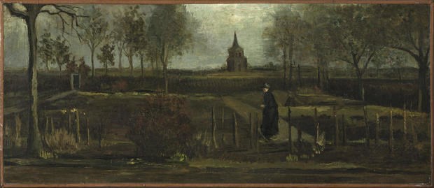 Bức tranh "Parsonage Garden at Nuenen in Spring". (Nguồn: CBS News) &nbsp;