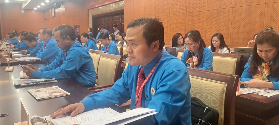 Đại biểu dự Đại hội C&ocirc;ng đo&agrave;n TP Hồ Ch&iacute; Minh lần thứ 12 (nhiệm kỳ 2023 - 2028).