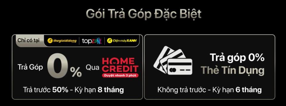 C&aacute;c g&oacute;i trả g&oacute;p 0% đặc biệt cho iPhone 15