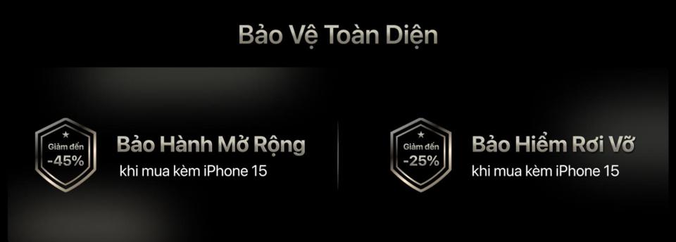 Ưu đ&atilde;i cho c&aacute;c g&oacute;i bảo vệ to&agrave;n diện khi mua k&egrave;m iPhone 15