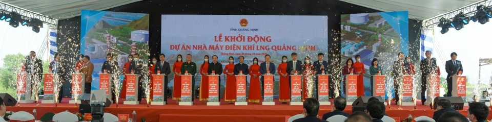 Dự &aacute;n Nh&agrave; m&aacute;y điện kh&iacute; LNG Quảng Ninh của Petrovietnam đ&atilde; được khỏi động.