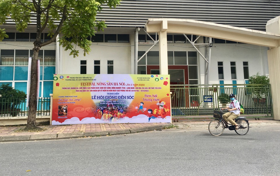 Tái hiện lễ hội Gióng Đền Sóc tại Festival Nông sản Hà Nội 2023