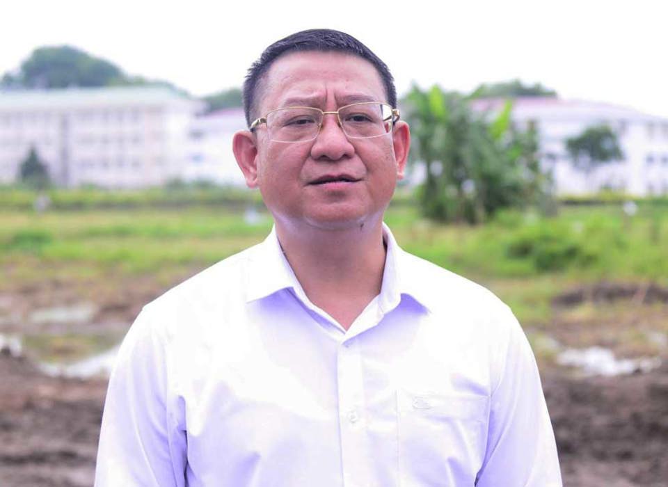 Chủ tịch UBND huyện M&ecirc; Linh Ho&agrave;ng Anh Tuấn.