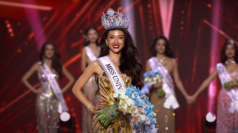 Miss Universe Vietnam 2023&nbsp;B&ugrave;i Quỳnh Hoa. Ảnh: VTC
