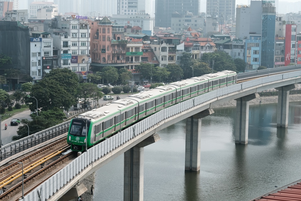 Đường sắt đô thị Cát Linh - Hà Đông. Ảnh: Phạm Hùn