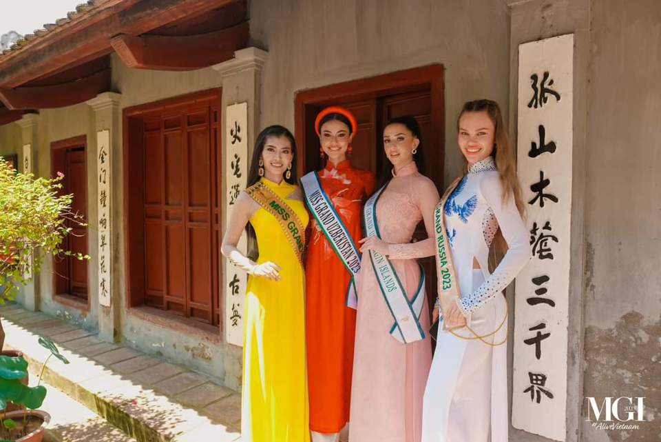 Miss Grand International Hoa hậu Hòa bình Quốc tế 2023 diện áo dài thăm Hà Nội - Ảnh 15