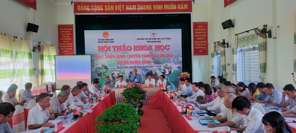 Hội thảo “Phát triển vùng chuyên canh cây ăn quả huyện Nghĩa Hành” được xem là một diễn đàn mở.