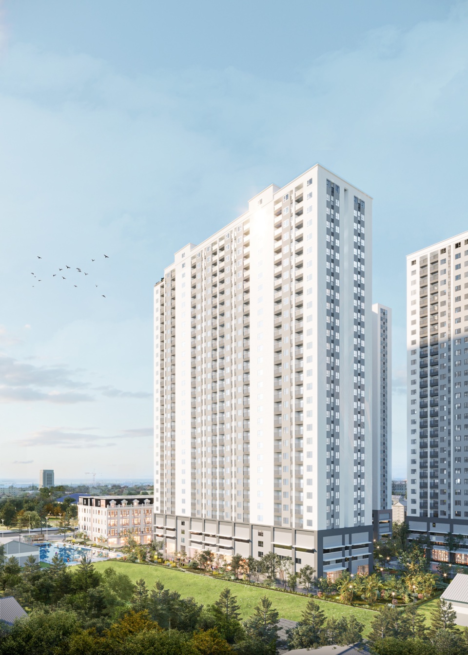 Phối cảnh tổng quan t&ograve;a CT3 &ndash; The Cloud thuộc dự &aacute;n MoonBay Residence