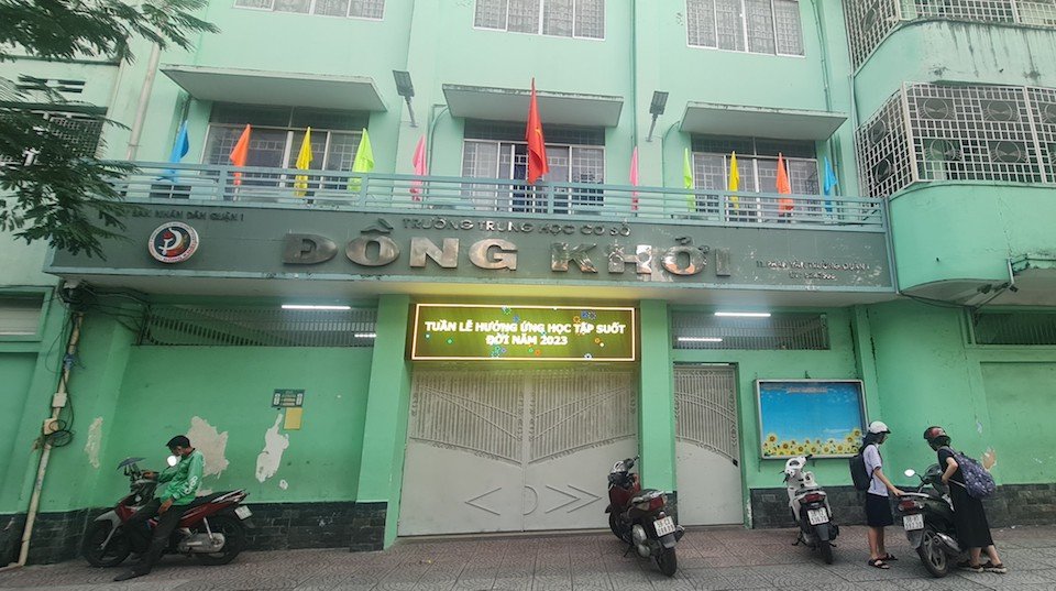 Trường THCS Đồng Khởi (quận 1, TP Hồ Ch&iacute; Minh). Ảnh: Tiểu Thu&yacute;.