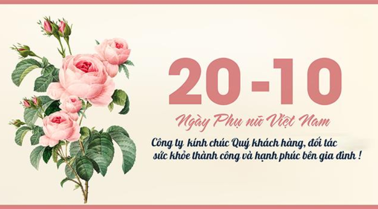 Lời ch&uacute;c d&agrave;nh cho kh&aacute;ch h&agrave;ng ng&agrave;y Phụ nữ Việt Nam 20/10.