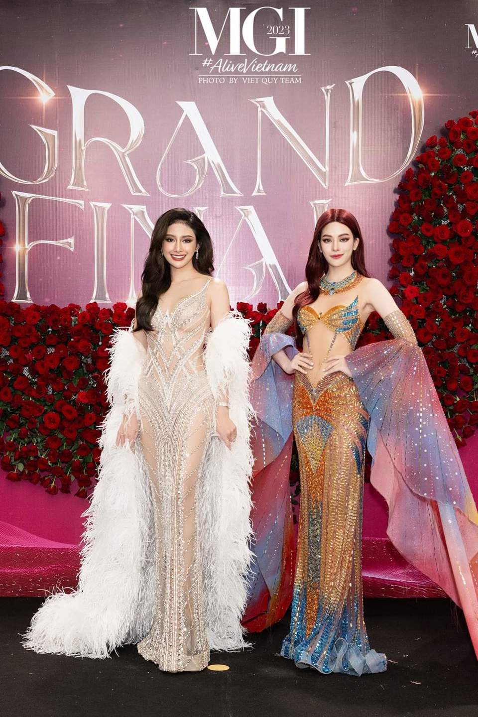 Hai &Aacute; hậu Miss Grand Thailand 2023 tại chung kết Miss Grand International 2023.