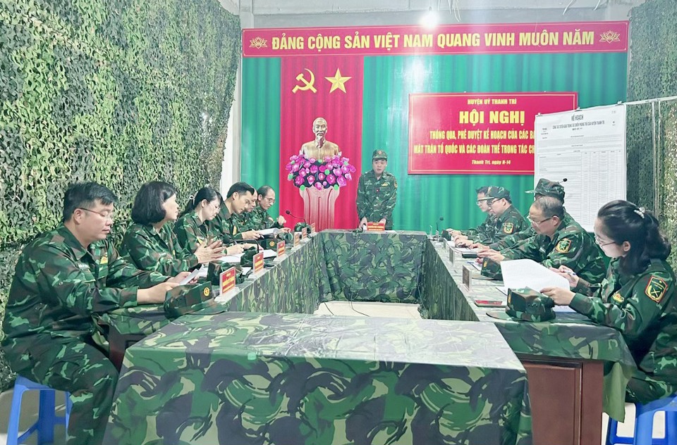 Huyện Thanh Trì tổ chức diễn tập khu vực phòng thủ năm 2023 - Ảnh 7