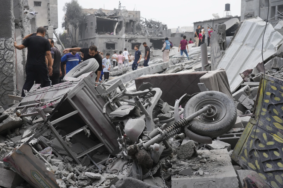 Đống đổ n&aacute;t tại Gaza sau một cuộc tấn c&ocirc;ng của qu&acirc;n đội Israel. Nguồn: AP