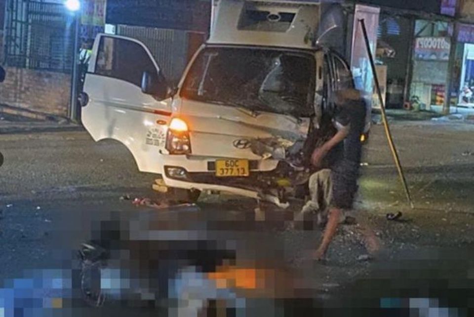 Hiện trường vụ tai nạn tại huyện Trảng Bom, tỉnh Đồng Nai