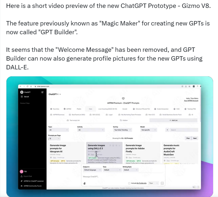 Bản cập nhật ChatGPT của OpenAI đ&atilde; giới thiệu Chatbot Creator mới.