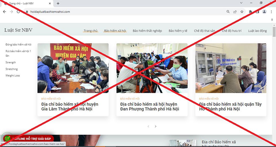 Hà Nội: Cảnh báo sử dụng hình ảnh giả mạo BHXH quận, huyện để trục lợi - Ảnh 1