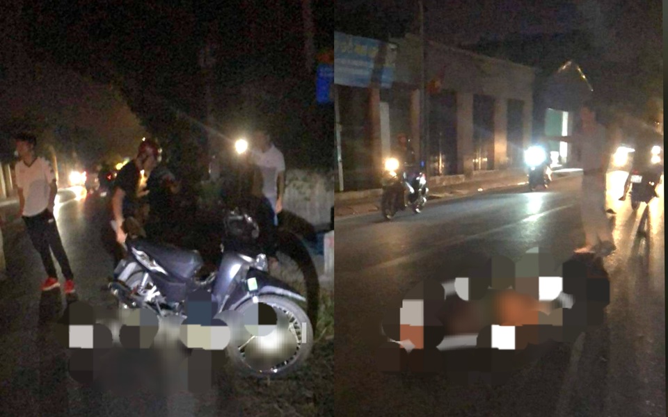 Hiện trường một vụ tai nạn giao th&ocirc;ng ở Thanh Oai, H&agrave; Nội.