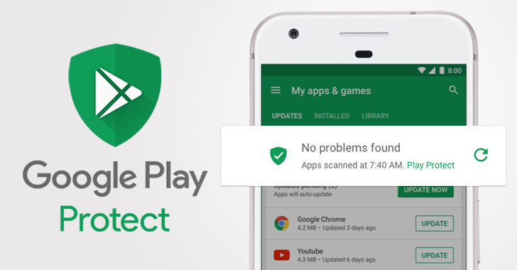 Google Play Protect l&agrave; dịch vụ miễn ph&iacute;, được t&iacute;ch hợp sẵn, c&oacute; thể t&igrave;m mọi ứng dụng c&oacute; khả năng g&acirc;y hại được tải xuống từ CHPlay. &nbsp;