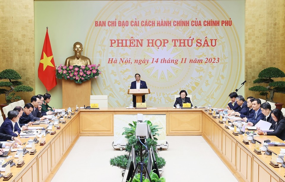 Thủ tướng Phạm Minh Chính phát biểu chỉ đạo tại phiên họp. Ảnh: Dương Giang
