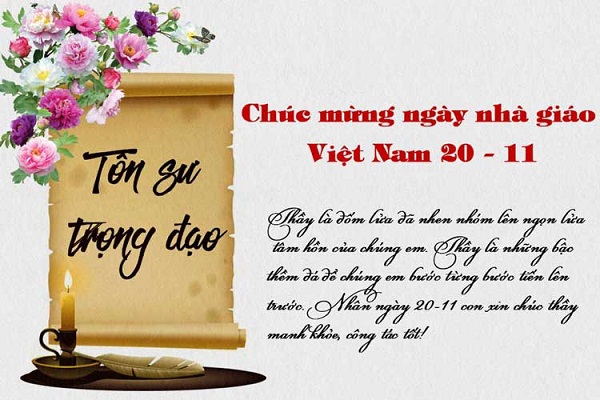 Lời ch&uacute;c Ng&agrave;y nh&agrave; gi&aacute;o Việt Nam 20/11 tặng thầy gi&aacute;o.