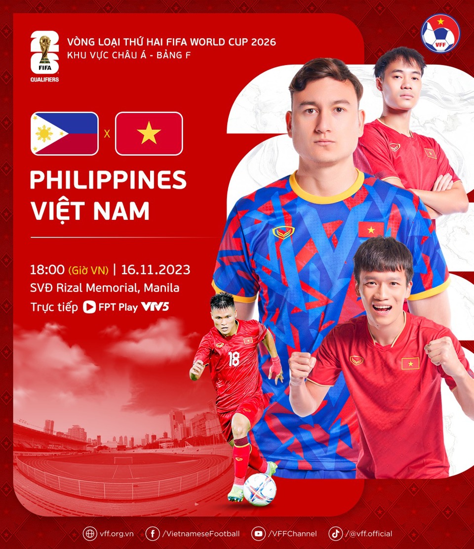 Tuyển Việt Nam gặp tuyển Philippines ở lượt trận đầu ti&ecirc;n v&ograve;ng loại thứ 2 World Cup 2026.