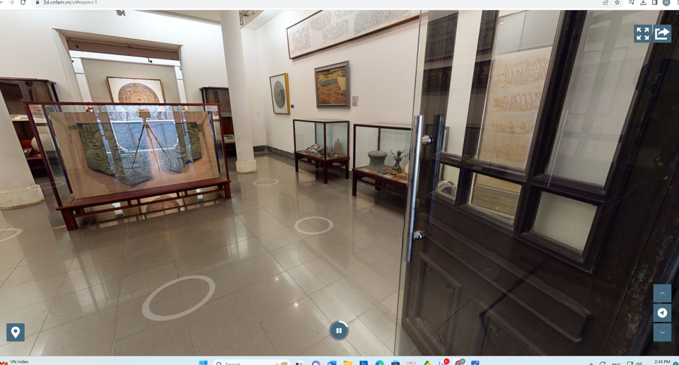 Công nghệ tham quan trực tuyến 3D tourtại Bảo tàng Mỹ thuậtViệt Nam. Ảnh: Phạm Hùng