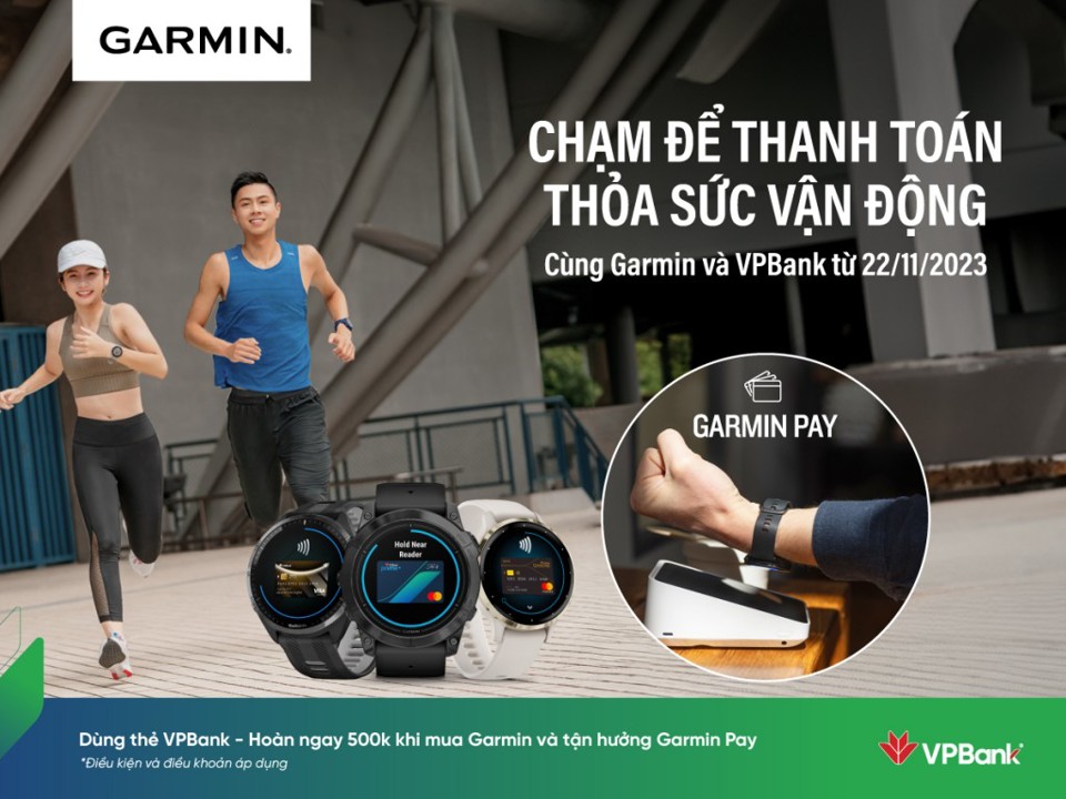 VPBank: Ngân hàng đầu tiên tại Việt Nam triển khai hình thức thanh toán Garmin Pay - Ảnh 1