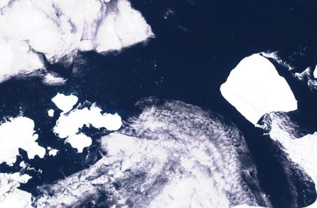 H&igrave;nh ảnh vệ tinh về tảng băng tr&ocirc;i A23a lớn nhất h&agrave;nh tinh được nh&igrave;n thấy ở Nam Cực ng&agrave;y 15/11. Ảnh: Li&ecirc;n minh Ch&acirc;u &Acirc;u &nbsp;