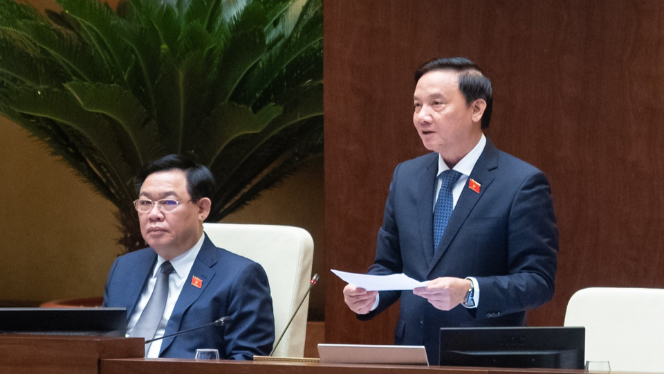 Ph&oacute; Chủ tịch Quốc hội Nguyễn Khắc Định kết luận nội dung thảo luận