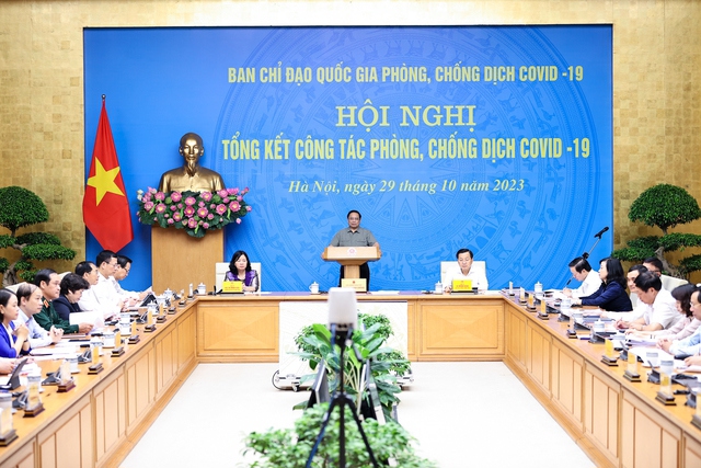Thủ tướng Phạm Minh Ch&iacute;nh chủ tr&igrave; Hội nghị tổng kết c&ocirc;ng t&aacute;c ph&ograve;ng, chống dịch COVID-19.